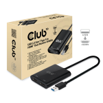 CLUB3D SENSE VISION SPLITTER VIDEO USB3.1 TO 2*HDMI2.0 DUAL MONITOR 4K 60HZ NERO